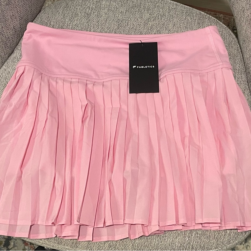 Fabletics Light Pink Pleated Skater Skirt